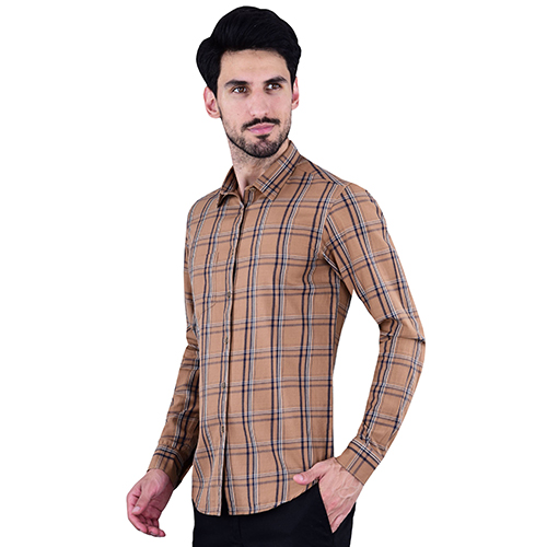 Brown Check Shirt 100% Cotton Youth Fit