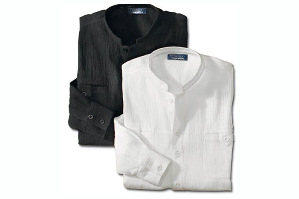 Men’s Long Sleeve Mao Collar Shirt