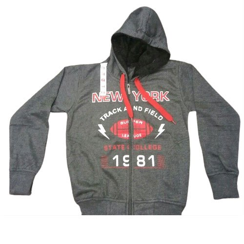 Men Printed Woolen Hoodie