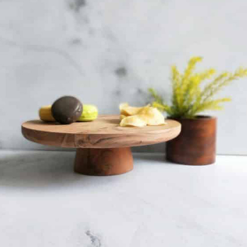 Handcrafted Rosewood Cake Stand