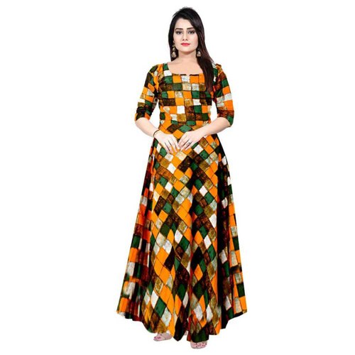 Jaipuri Print Rayon Dress