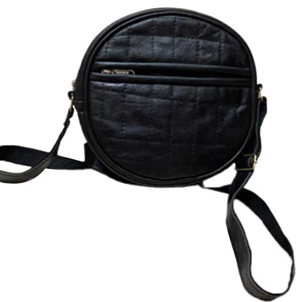 Leather Round Tote