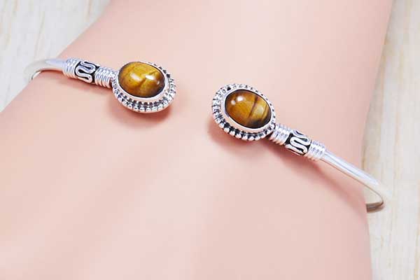 Wholesale Tiger Eye Silver Bracelet