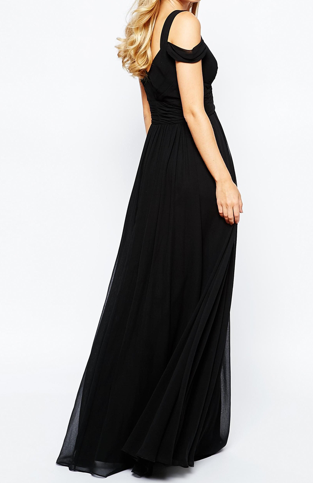 Sweetheart Maxi Dress With Off Shoulder