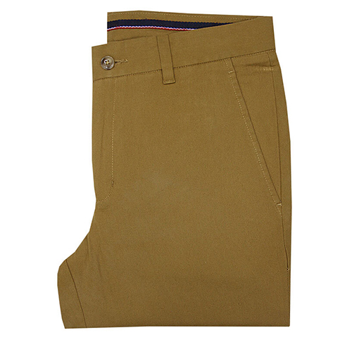 Beige Solid Trouser