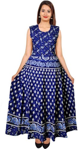 Jaipuri Booti Printed Cotton Dress