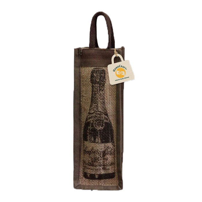 Jute Water Bottle Bag