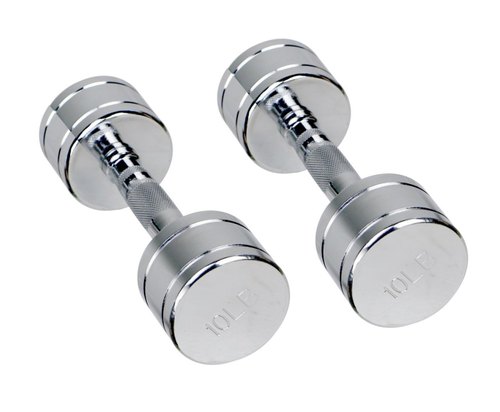 Chrome Finish Steel Dumbbell