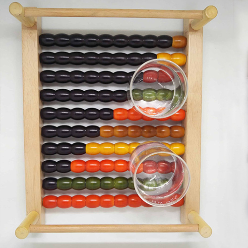 Wooden Handcrafted Abacus Inspired Serving Tray