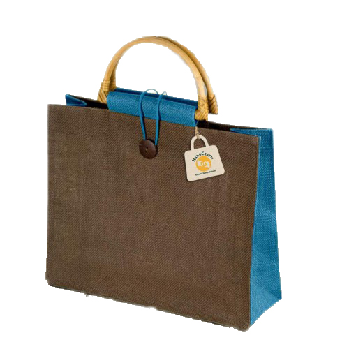 Cane Handle Jute Bag