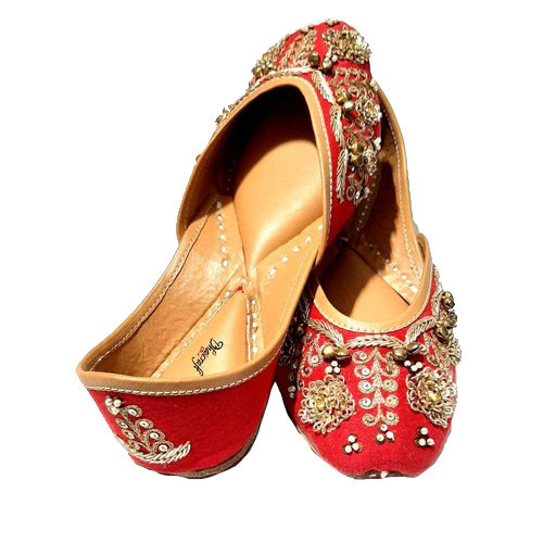 Ladies Red Embroidery Jutti