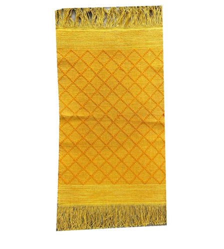 Yellow Handloom Cotton Carpet