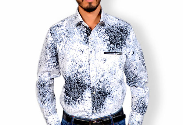 Blue Ink Spread On Whites Shirts