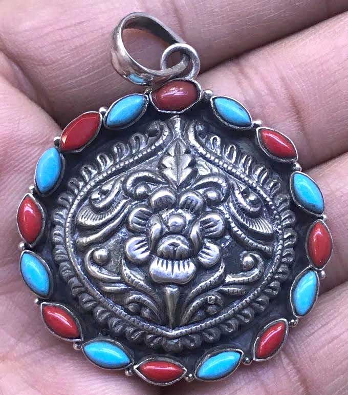 Real 925 Silver Ancient Look Pendant