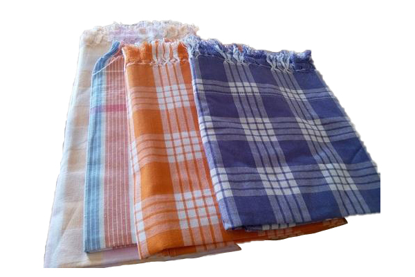 Cotton Checked Bath Towel