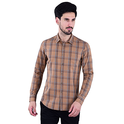 Brown Check Shirt 100% Cotton Youth Fit