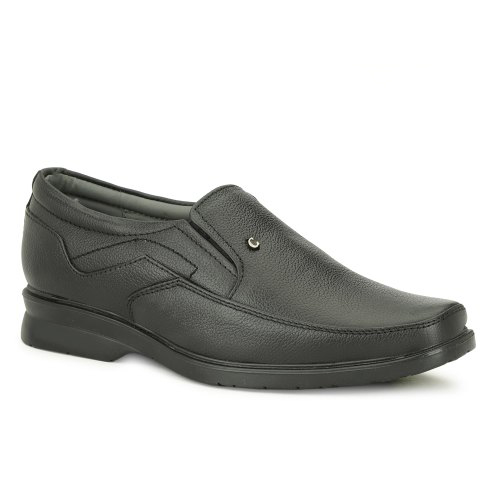 Mens Black Slip On Mild Leather Shoes