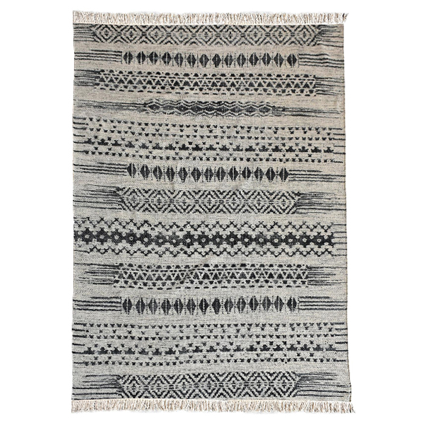 Baden Rug Charcoal/ Ivory