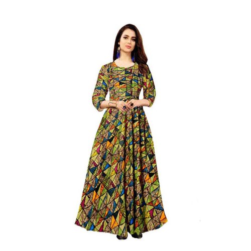 Jaipuri Patches Printed Rayon Dress