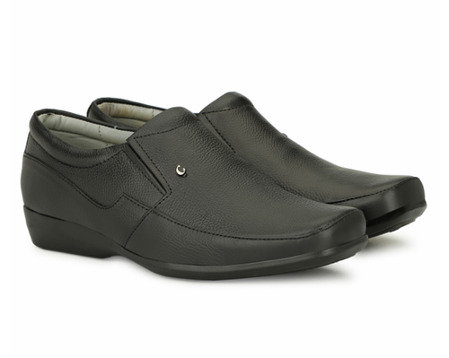 Men Black Mild Leather Formal Shoes