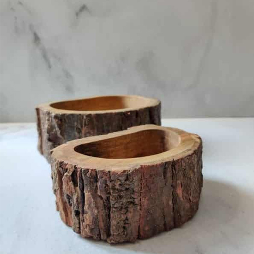 D Bark Shaped Bowls Set Of 2