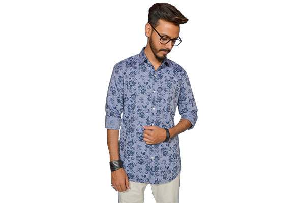 Abstract Floral Design Shirts