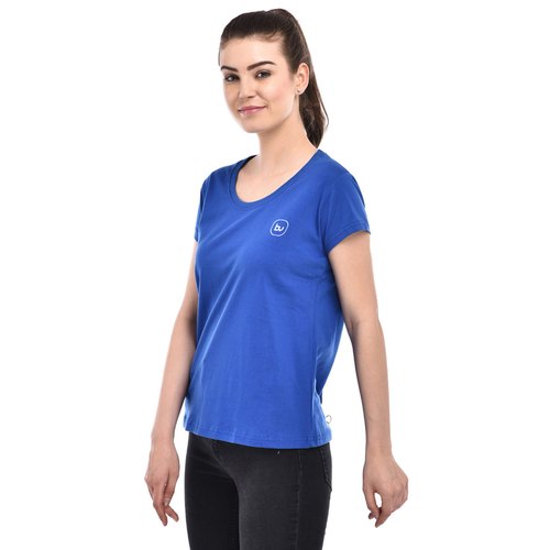 Royal Blue Girls Cotton T-Shirt