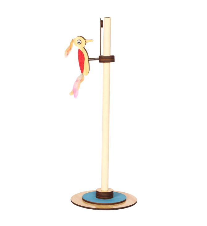 Stem toy Pecking Woodpecker on Pole