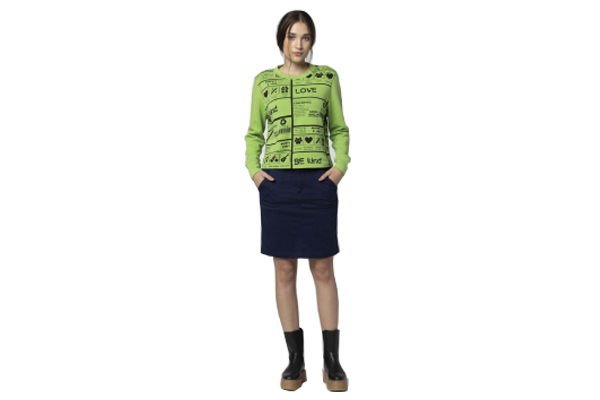Jersey Crew Neckline Sweatshirt
