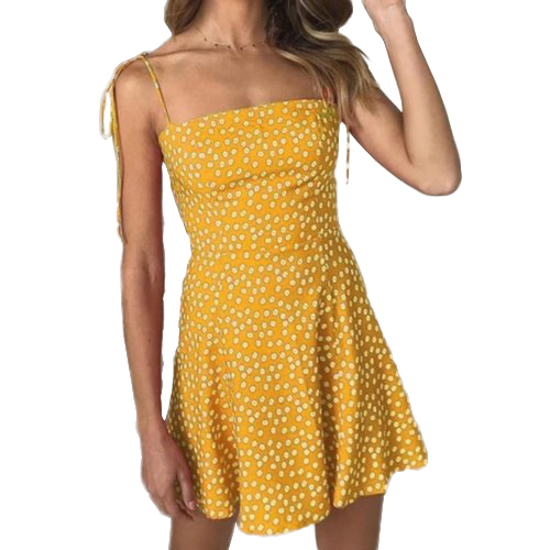 Ladies Floral Spaghetti Strap Dress