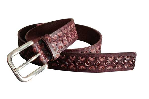 Men`s Leather Tooling Belt