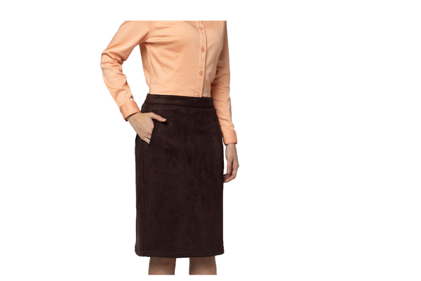 Pencil Skirt with Invisible Back Zipper