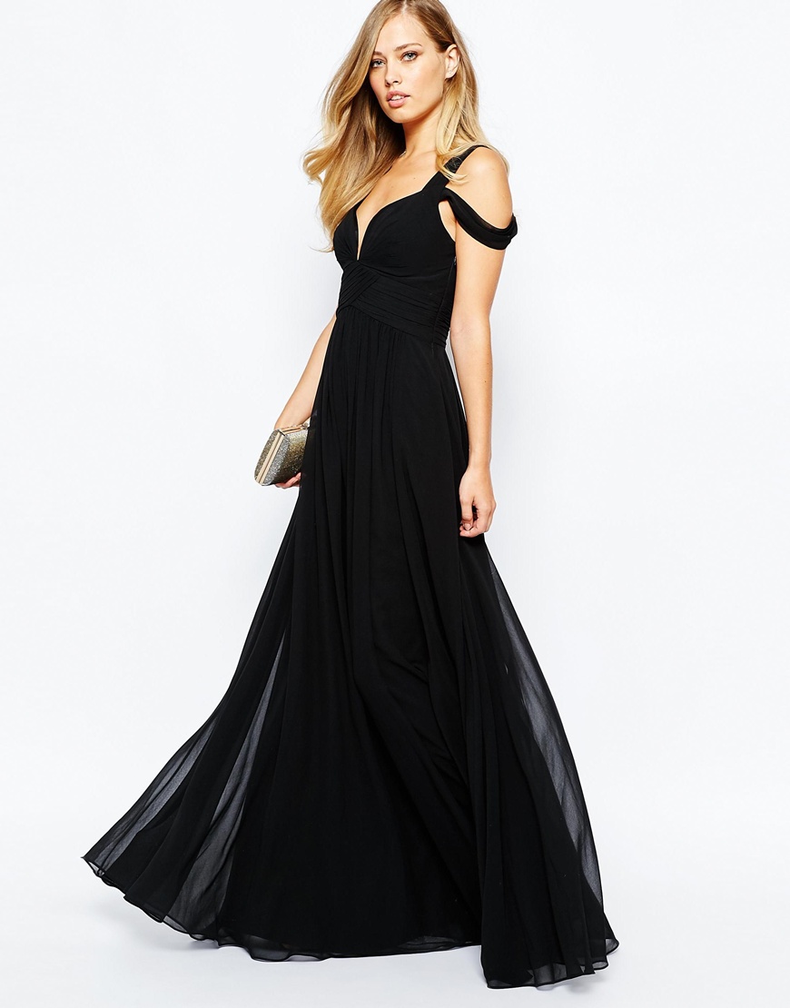 Sweetheart Maxi Dress With Off Shoulder