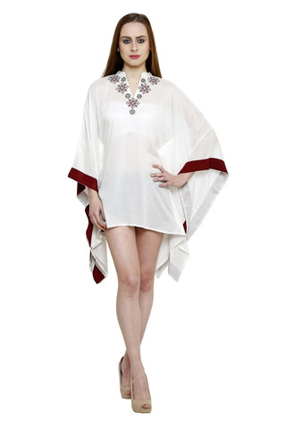 ANGEL IN WHITE EMBROIDERED KAFTAN