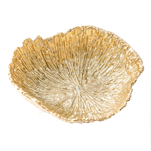 Heirloom Gold Serving Bowls, Organic shape Large