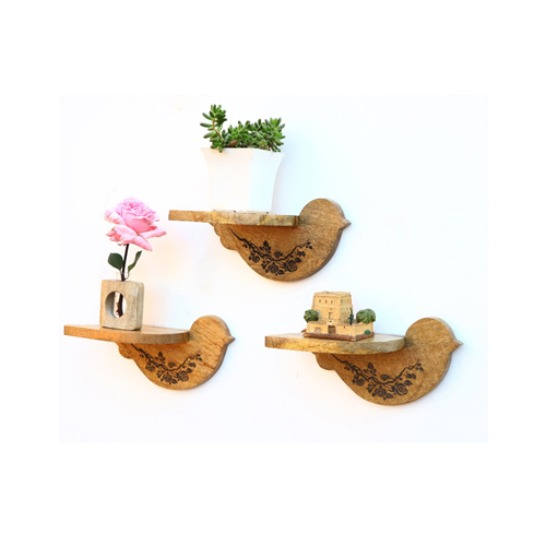 Wooden Wall Shelf Decor