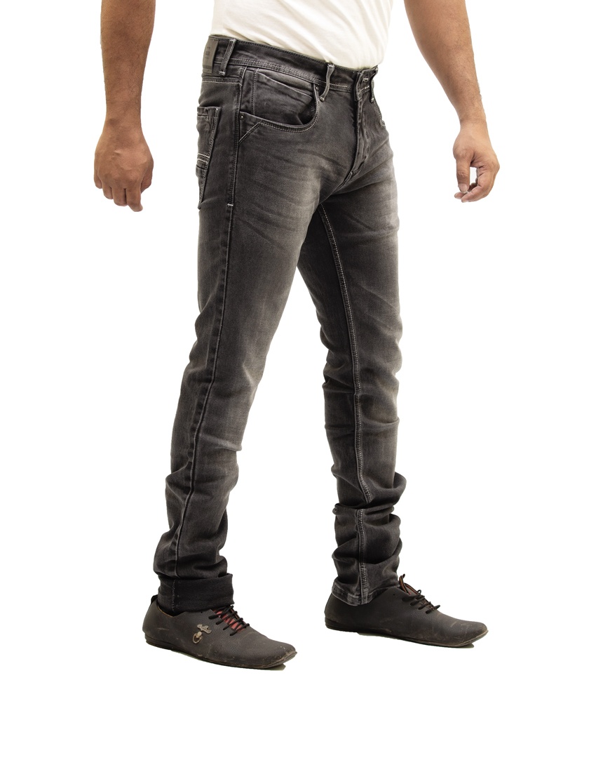 Men Straight-Fit Tinted Black Jean