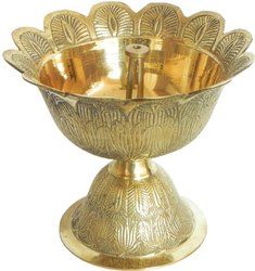 AJN-124 Gold Plated Diya Stand