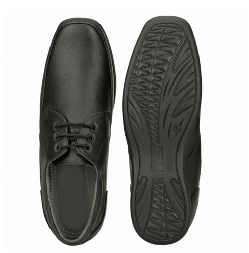 Mens Black Mild Leather Lace Up Shoes