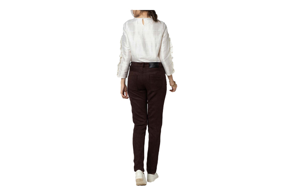 Suede Slim-Fit Pants