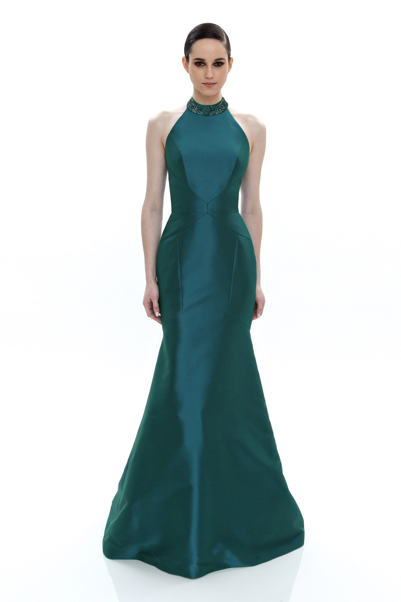 Jewel Neck T-back Gown