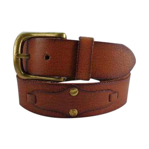 Mens Brown Artificial Leather Designer Belt