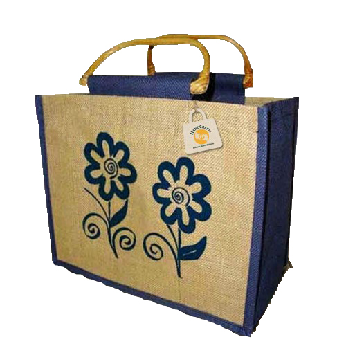 Cane Handle Jute Bag