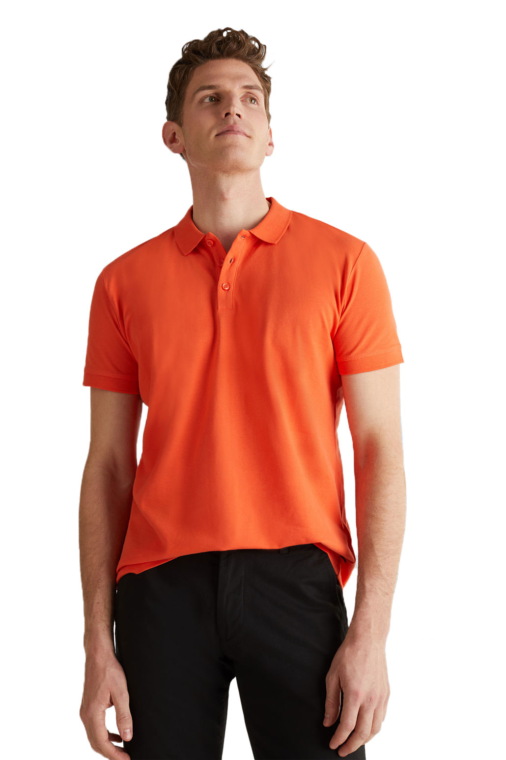 Mens Polo Shirt Orange