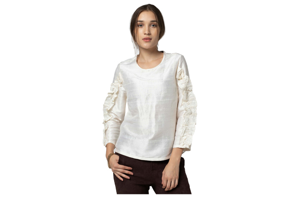 Silk Blouse with Sleeve