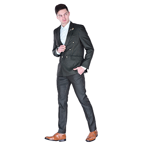 Green Stripe Suit Terry Rayon Youth Fit