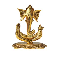 AJN-80 Gold Plated Ganesha Statue