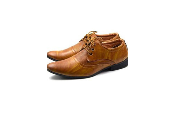 Men Tan Derby Shoes