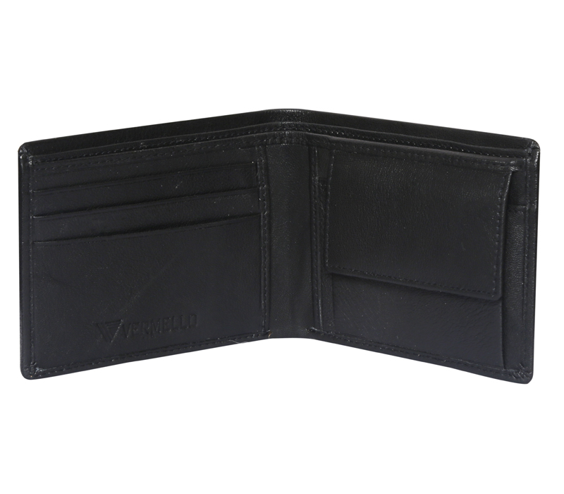 Premium Genuine Leather Bi-Fold Wallet (BLACK)