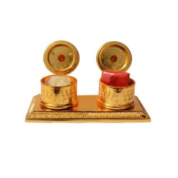 AJN-90 Brass Kumkum and Rice Holder